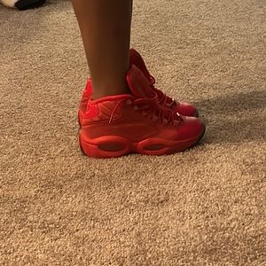 Womens Reebok Question Red Mid Teyana Taylor Collab